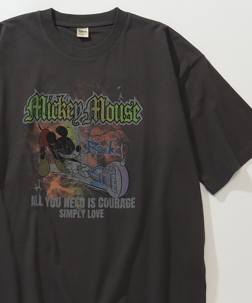 Disney(ディズニー)の「【Disney/ディズニー】アートワークデザイン ピグメント風 ルーズ 半袖クルーネックTシャツ(Tシャツ/カットソー・メンズ・ブラック系その他2/ブラック系その他/ブラック系その他3・M/L/LL)」の1枚目の写真