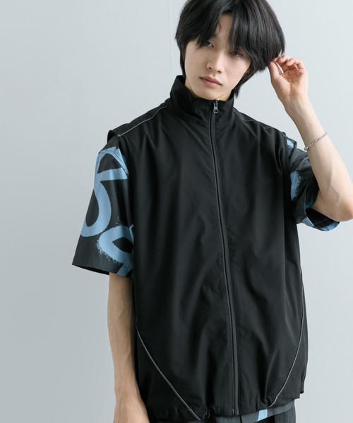 SENSE OF PLACE by URBAN RESEARCH（センスオブプレイスバイアーバンリサーチ）の「『セットアップ対応』 ブロックドトラックベスト（その他アウター・メンズ・その他2/その他1・LARGE/MEDIUM）」の2枚目の写真