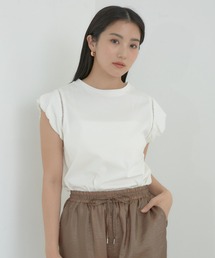 VIS | 【洗える】シルケットポイントレースカットソー(Tシャツ/カットソー)