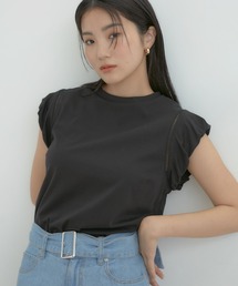 VIS | 【洗える】シルケットポイントレースカットソー(Tシャツ/カットソー)