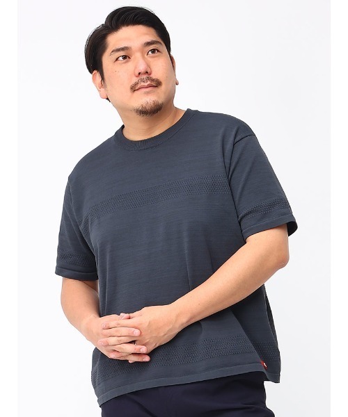 G-STAGE ジーステージ クルーネック 半袖 Tシャツ メッシュ 天竺 大きいサイズ メンズ（Tシャツ/カットソー）｜g-stage（ジーステージ）