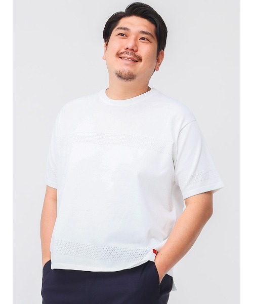 G-STAGE ジーステージ クルーネック 半袖 Tシャツ メッシュ 天竺 大きいサイズ メンズ（Tシャツ/カットソー）｜g-stage（ジーステージ）