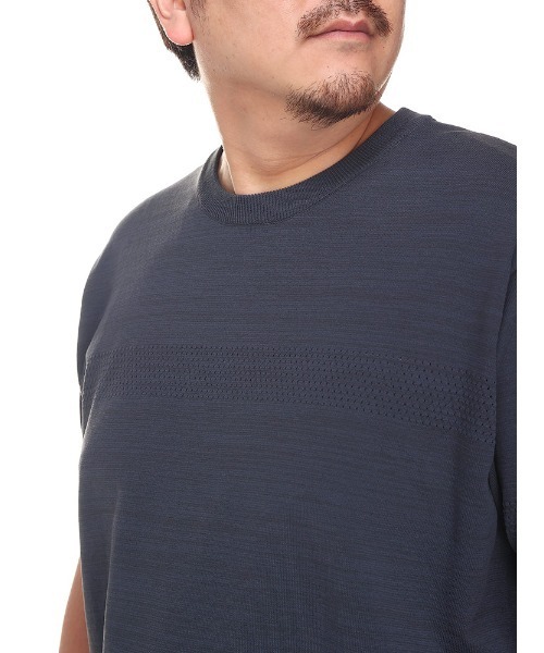 G-STAGE ジーステージ クルーネック 半袖 Tシャツ メッシュ 天竺 大きいサイズ メンズ（Tシャツ/カットソー）｜g-stage（ジーステージ）