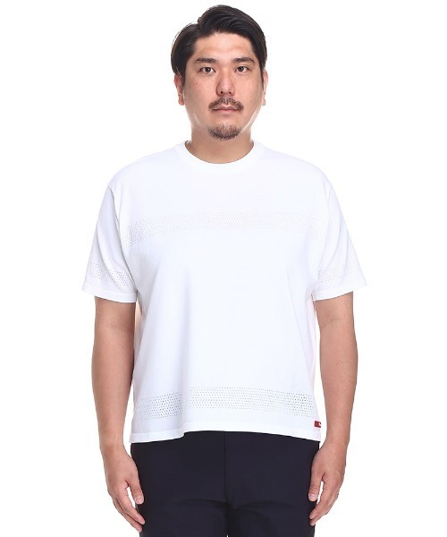 G-STAGE ジーステージ クルーネック 半袖 Tシャツ メッシュ 天竺 大きいサイズ メンズ（Tシャツ/カットソー）｜g-stage（ジーステージ）