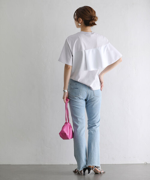 La TOTALITE(ラトータリテ)の「【MARECHAL TERRE/マルシャルテル】Ruffle Design T-shirt(Tシャツ/カットソー・レディース・ブラック/ホワイト/ライトグレー・FREE)」の7枚目の写真