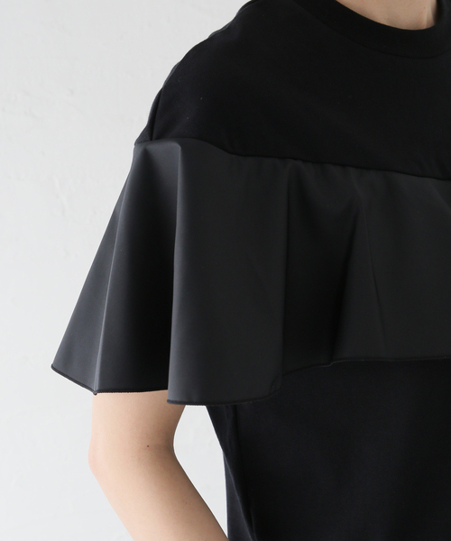 La TOTALITE(ラトータリテ)の「【MARECHAL TERRE/マルシャルテル】Ruffle Design T-shirt(Tシャツ/カットソー・レディース・ブラック/ホワイト/ライトグレー・FREE)」の17枚目の写真