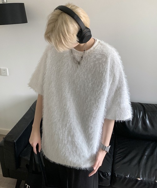 neos(ネオス)の「【FVLMEN】glitte shaggy halfsleeve tee/グリッター シャギー ハーフスリーブ T(Tシャツ/カットソー・メンズ・ホワイト/ブラック/ブラウン/ブルー・MEDIUM/LARGE/X-LARGE)」の15枚目の写真