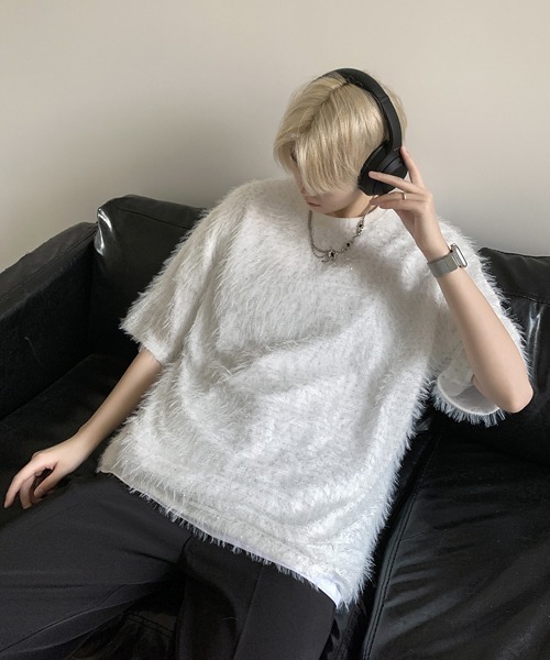 neos(ネオス)の「【FVLMEN】glitte shaggy halfsleeve tee/グリッター シャギー ハーフスリーブ T(Tシャツ/カットソー・メンズ・ホワイト/ブラック/ブラウン/ブルー・MEDIUM/LARGE/X-LARGE)」の16枚目の写真