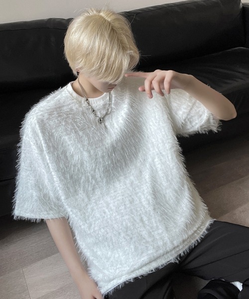 neos(ネオス)の「【FVLMEN】glitte shaggy halfsleeve tee/グリッター シャギー ハーフスリーブ T(Tシャツ/カットソー・メンズ・ホワイト/ブラック/ブラウン/ブルー・MEDIUM/LARGE/X-LARGE)」の18枚目の写真