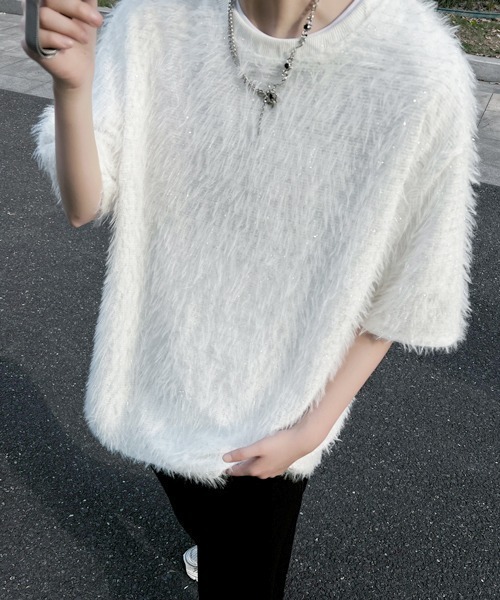 neos(ネオス)の「【FVLMEN】glitte shaggy halfsleeve tee/グリッター シャギー ハーフスリーブ T(Tシャツ/カットソー・メンズ・ホワイト/ブラック/ブラウン/ブルー・MEDIUM/LARGE/X-LARGE)」の20枚目の写真