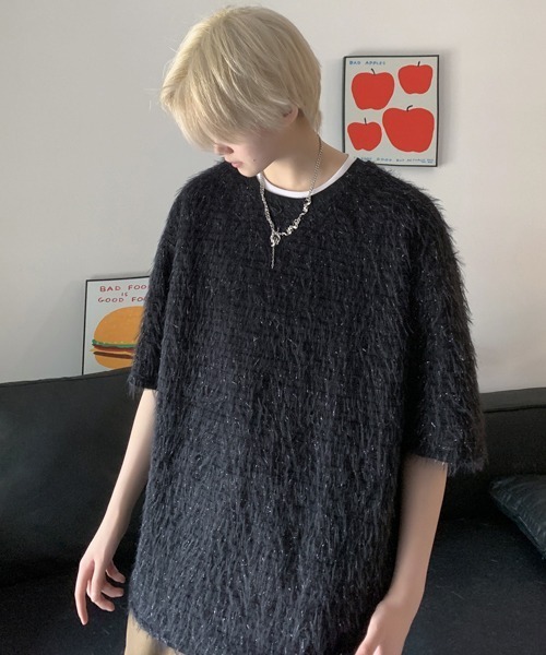 neos(ネオス)の「【FVLMEN】glitte shaggy halfsleeve tee/グリッター シャギー ハーフスリーブ T(Tシャツ/カットソー・メンズ・ホワイト/ブラック/ブラウン/ブルー・MEDIUM/LARGE/X-LARGE)」の22枚目の写真