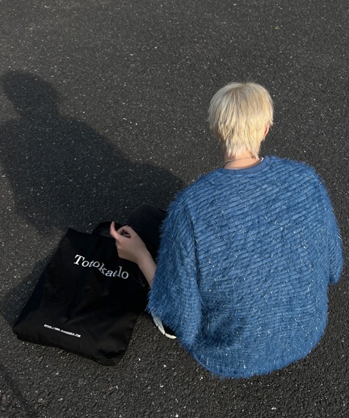 neos(ネオス)の「【FVLMEN】glitte shaggy halfsleeve tee/グリッター シャギー ハーフスリーブ T(Tシャツ/カットソー・メンズ・ホワイト/ブラック/ブラウン/ブルー・MEDIUM/LARGE/X-LARGE)」の8枚目の写真