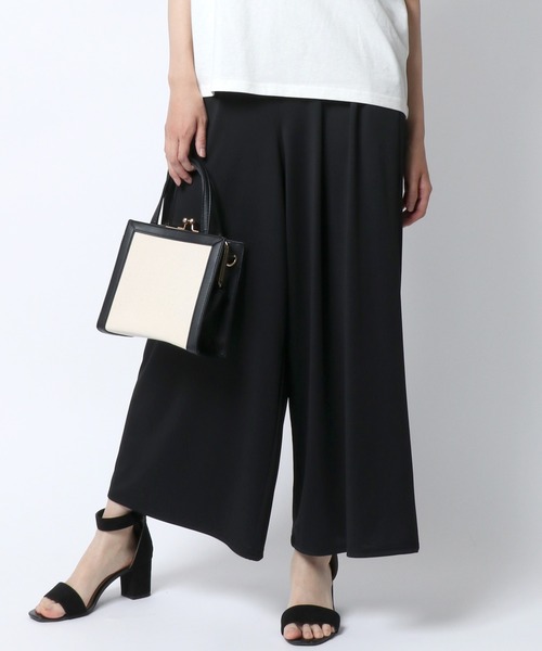 Salong hameu(サロン ハミュー)の「「着用動画あり」ストレッチ ワイドアンクルパンツ/イージーパンツ/ステテコ/無地・総柄・ライン柄・花柄・アニマル柄(その他パンツ・レディース・ブラック系その他3/ネイビー/レオパード/カーキオリーブ/グレイッシュベージュ/ブラック系その他2/ブラック/ブラック系その他5/ネイビー系1/ゼブラ/ブラック系その他4/ブラック系その他6・L/M)」の13枚目の写真