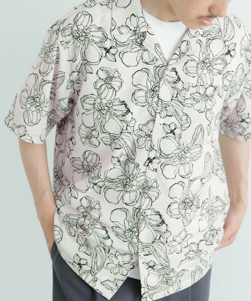 ITEMS URBANRESEARCH(アイテムズ アーバンリサーチ)の「総柄オープンカラー ショートスリーブシャツ(シャツ/ブラウス・メンズ・その他2/その他3/その他1・MEDIUM/LARGE)」の2枚目の写真