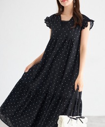 【ZOZO限定】バックリボンドットワンピース