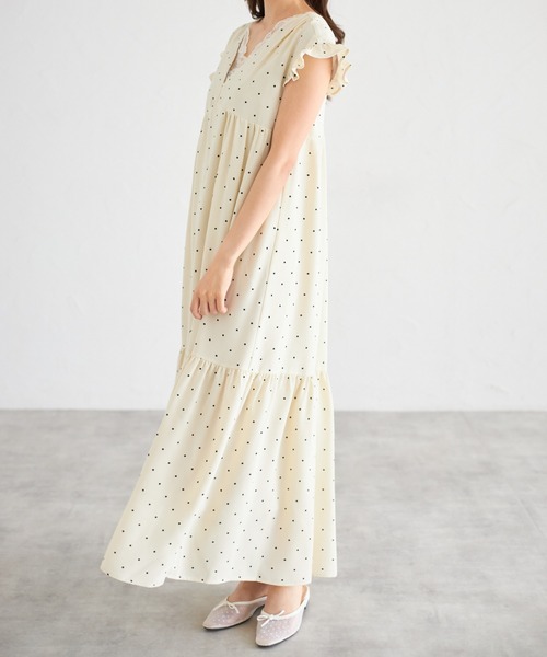 tocco closet(トッコ クローゼット)の「【ZOZO限定】バックリボンドットワンピース(ワンピース・レディース・オフホワイト/ブラック・M)」の4枚目の写真