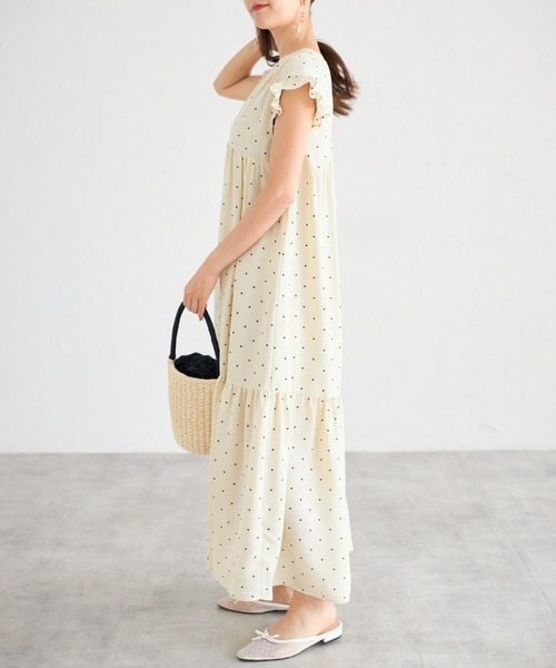 tocco closet(トッコ クローゼット)の「【ZOZO限定】バックリボンドットワンピース(ワンピース・レディース・オフホワイト/ブラック・M)」の7枚目の写真