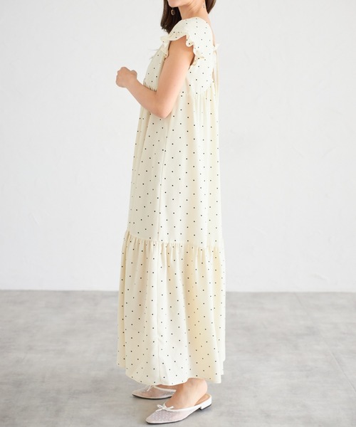 tocco closet(トッコ クローゼット)の「【ZOZO限定】バックリボンドットワンピース(ワンピース・レディース・オフホワイト/ブラック・M)」の8枚目の写真