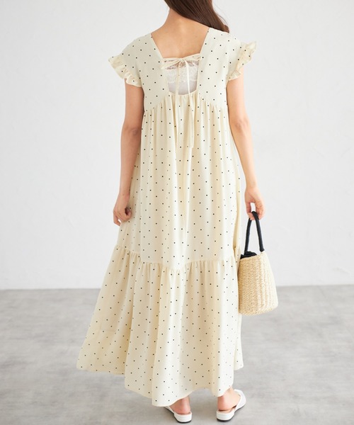 tocco closet(トッコ クローゼット)の「【ZOZO限定】バックリボンドットワンピース(ワンピース・レディース・オフホワイト/ブラック・M)」の10枚目の写真