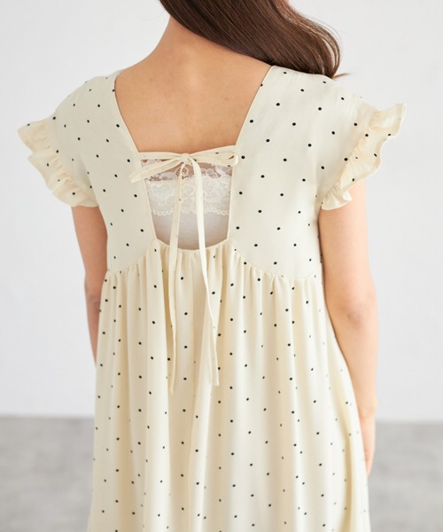 tocco closet(トッコ クローゼット)の「【ZOZO限定】バックリボンドットワンピース(ワンピース・レディース・オフホワイト/ブラック・M)」の12枚目の写真