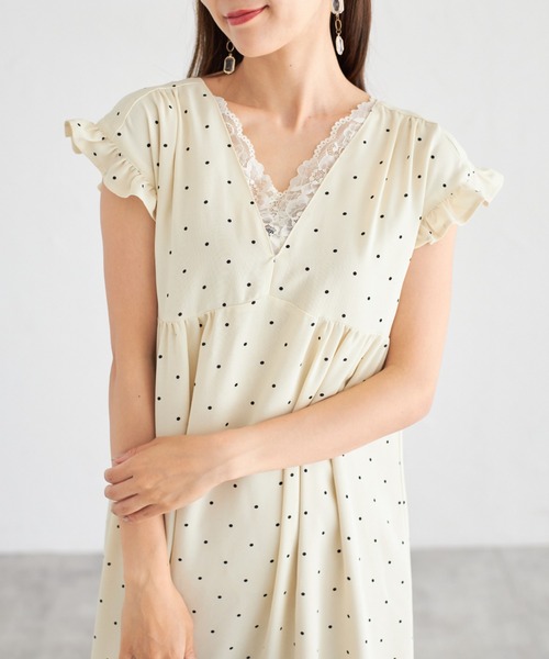 tocco closet(トッコ クローゼット)の「【ZOZO限定】バックリボンドットワンピース(ワンピース・レディース・オフホワイト/ブラック・M)」の11枚目の写真