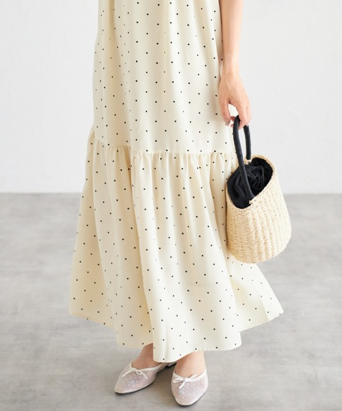 tocco closet(トッコ クローゼット)の「【ZOZO限定】バックリボンドットワンピース(ワンピース・レディース・オフホワイト/ブラック・M)」の13枚目の写真