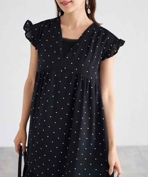 tocco closet(トッコ クローゼット)の「【ZOZO限定】バックリボンドットワンピース(ワンピース・レディース・オフホワイト/ブラック・M)」の20枚目の写真