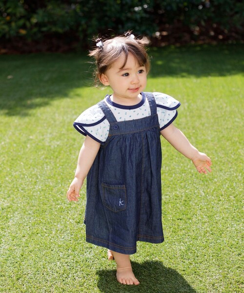 【80-100㎝】デニム ジャンパースカート（ジャンパースカート）｜組曲（クミキョク）