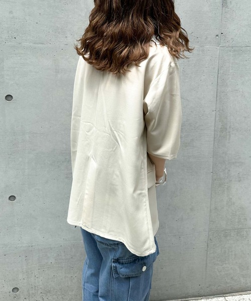 archives（アルシーヴ）の「ハーフスリーブ麻調テーラードジャケット（テーラードジャケット・レディース・モカ/ブラック/アイボリー・MEDIUM）」の6枚目の写真