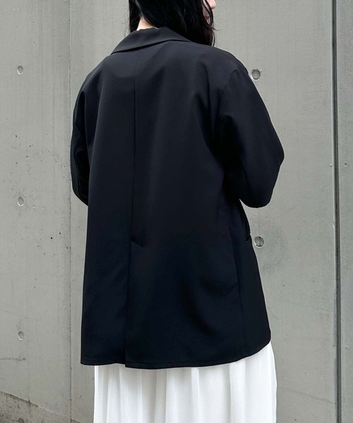 archives（アルシーヴ）の「ハーフスリーブ麻調テーラードジャケット（テーラードジャケット・レディース・モカ/ブラック/アイボリー・MEDIUM）」の19枚目の写真