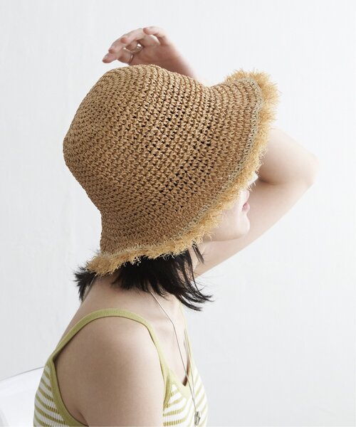 VENCEEXCHANGE（ヴァンスエクスチェンジ）の「雑材フリンジハット（ハット・レディース・オフホワイト/ベージュ・FREE）」の2枚目の写真