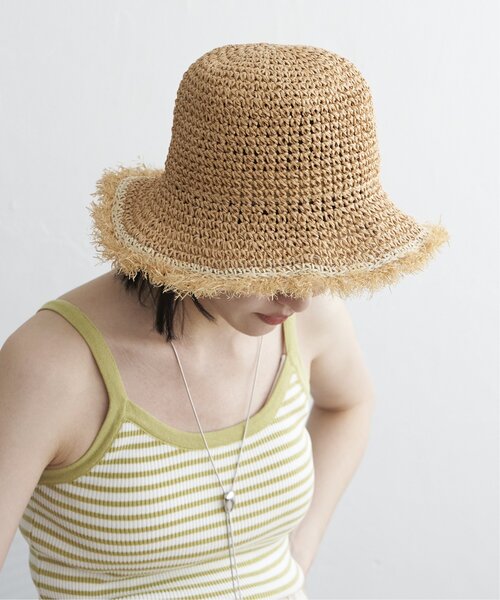 VENCEEXCHANGE（ヴァンスエクスチェンジ）の「雑材フリンジハット（ハット・レディース・オフホワイト/ベージュ・FREE）」の7枚目の写真