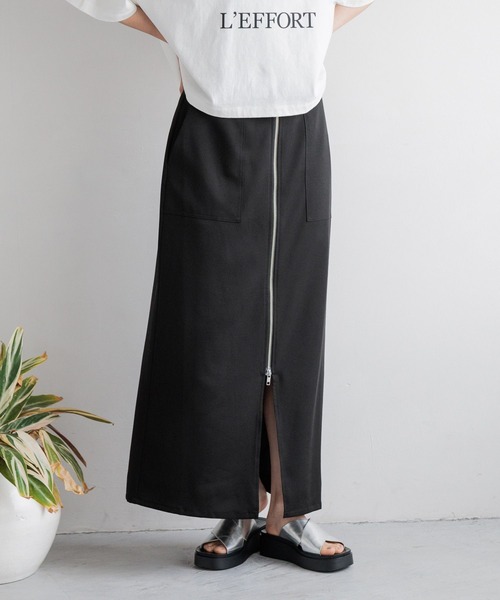 LOWRYS FARM(ローリーズファーム)の「フロントZIPタイトスカート 131501(スカート・レディース・ブラック/グレー/オフホワイト・FREE)」の18枚目の写真