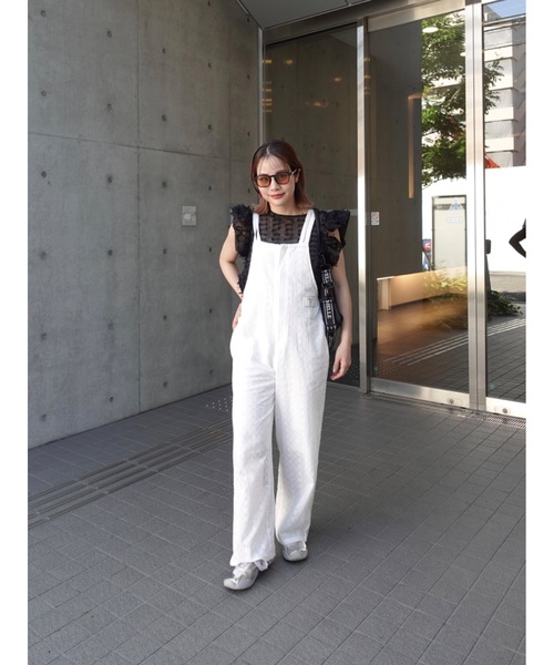 JUMELLE(ジュメロ)の「eyelet lace overall【低身長~高身長】(サロペット/オーバーオール・レディース・ホワイト・MEDIUM/SMALL)」の20枚目の写真