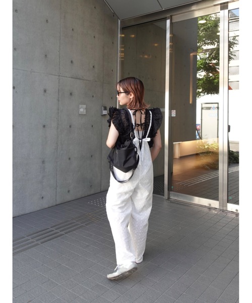 JUMELLE(ジュメロ)の「eyelet lace overall【低身長~高身長】(サロペット/オーバーオール・レディース・ホワイト・MEDIUM/SMALL)」の18枚目の写真