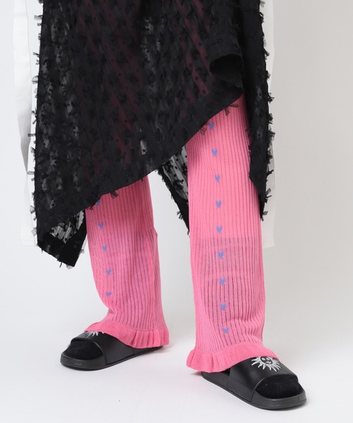 RNA（アールエヌエー）の「R4258 プチハートシアーレギンスパンツ（その他パンツ・レディース・ナチュラル/ブラック/ピンク・MEDIUM）」の3枚目の写真