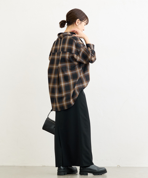 JOURNAL STANDARD◆24AW/ソフトチェッククロスシャツ/FREE/ポリエステル/GRY/チェック/24-050-400-7110-3-0 ソフトチェッククロスシャツ(506373974) | ジャーナル