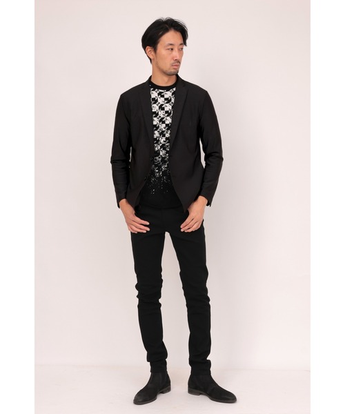HIGH STREET（ハイストリート）の「HIGH STREET∴4WAYバイアスチェックジャガードジャケット（テーラードジャケット・メンズ・ブラウン/ブラック・L/LL/XXL/M）」の20枚目の写真