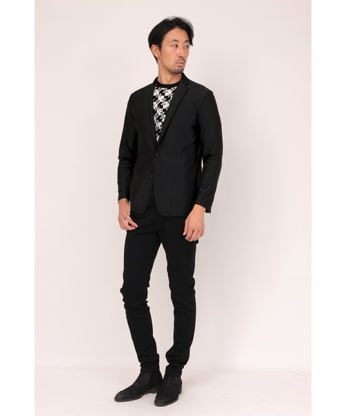 HIGH STREET（ハイストリート）の「HIGH STREET∴4WAYバイアスチェックジャガードジャケット（テーラードジャケット・メンズ・ブラウン/ブラック・L/LL/XXL/M）」の15枚目の写真