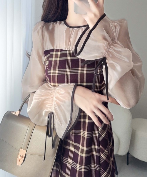 セール】【mily bilet】上品でフェミニン。シャイニーシアー