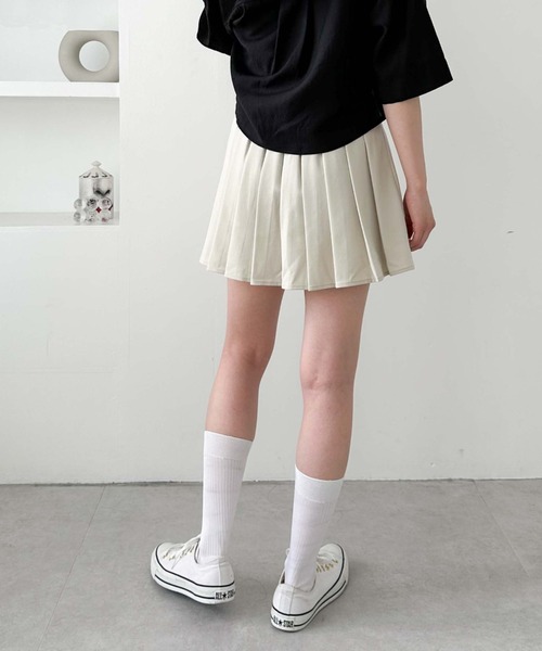 archives（アルシーヴ）の「ベルト付きプリーツミニスカート（スカート・レディース・ブラック/アイボリー/グレー・MEDIUM）」の15枚目の写真
