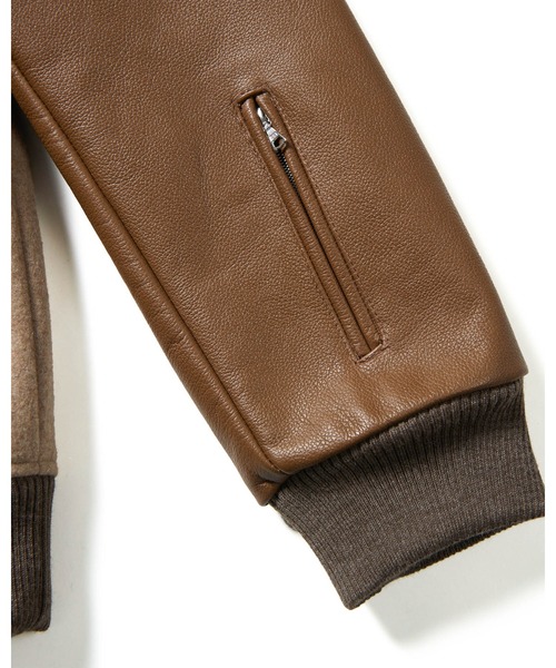 LEATHER SLEEVE VARSITY JACKET（スタジャン）｜SOPHNET.（ソフ
