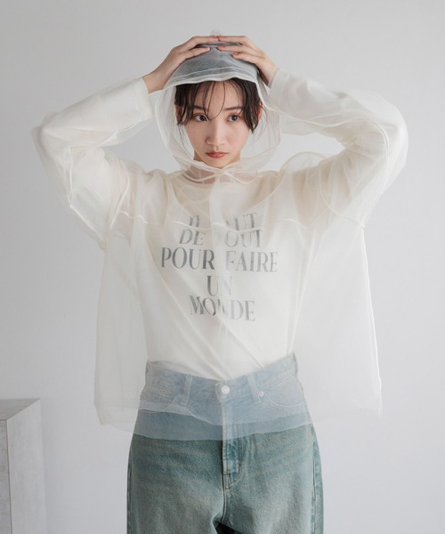 LOWRYS FARM（ローリーズファーム）の「コンパクトプリントＴＬＳ 133782（Tシャツ/カットソー・レディース・チャコールグレー/ブルー/ホワイト/イエロー・FREE）」の9枚目の写真