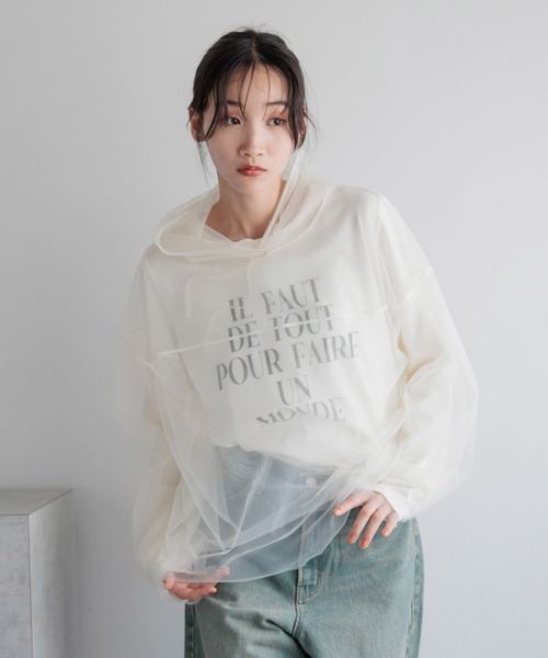 LOWRYS FARM（ローリーズファーム）の「コンパクトプリントＴＬＳ 133782（Tシャツ/カットソー・レディース・チャコールグレー/ブルー/ホワイト/イエロー・FREE）」の10枚目の写真