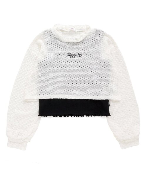 algy（アルジー）の「ポコポコタンタケトップス&タンクセット（その他トップス・キッズ・サックスブルー/ブラック/オフホワイト・SMALL/MEDIUM/X-SMALL/XX-SMALL）」の3枚目の写真