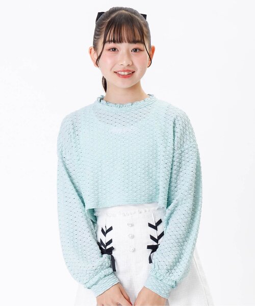 algy（アルジー）の「ポコポコタンタケトップス&タンクセット（その他トップス・キッズ・サックスブルー/ブラック/オフホワイト・SMALL/MEDIUM/X-SMALL/XX-SMALL）」の2枚目の写真