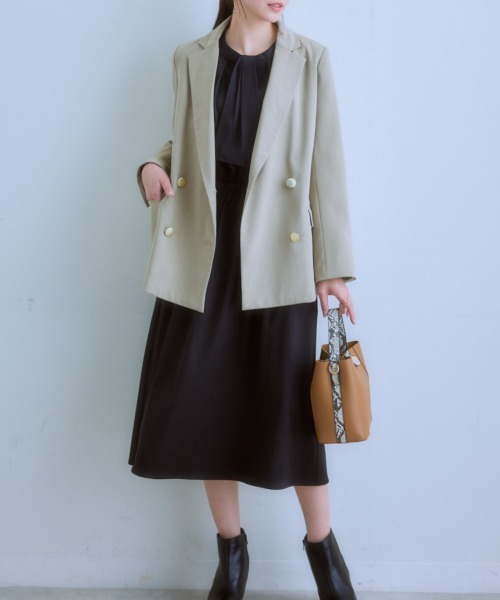 7days Life Styling(セブンデイズライフスタイリング)の「ボウタイが取り外せる2WAYワンピース(ワンピース・レディース・モカ/グレー系/ブラック・LL/L/M/S)」の18枚目の写真