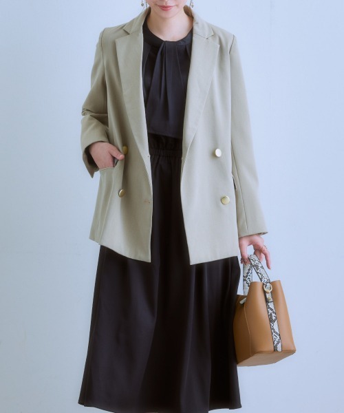 7days Life Styling(セブンデイズライフスタイリング)の「ボウタイが取り外せる2WAYワンピース(ワンピース・レディース・モカ/グレー系/ブラック・LL/L/M/S)」の19枚目の写真