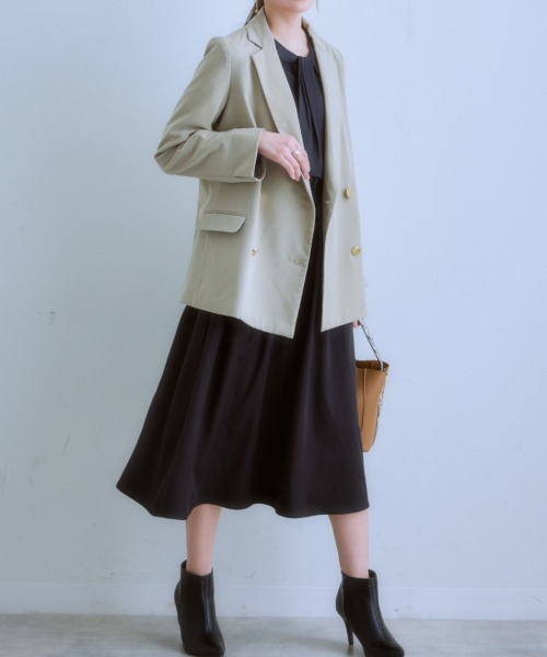 7days Life Styling(セブンデイズライフスタイリング)の「ボウタイが取り外せる2WAYワンピース(ワンピース・レディース・モカ/グレー系/ブラック・LL/L/M/S)」の20枚目の写真