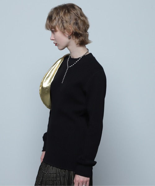 CREOLME（クレオルム）の「(CREOLME)フリルワッフルトップス（Tシャツ/カットソー・レディース・ブラック/ホワイト系その他・FREE）」の13枚目の写真